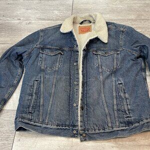 VTG 90s Levi's Original Sherpa Trucker Jacket Mens XL